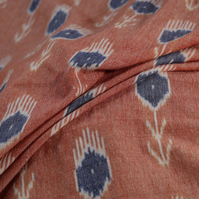Peach - Exclusive! Pure Handspun Handwoven Pochampally Ikat Cotton x Wool Fabric 06