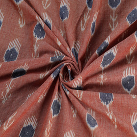 Peach - Exclusive! Pure Handspun Handwoven Pochampally Ikat Cotton x Wool Fabric 06