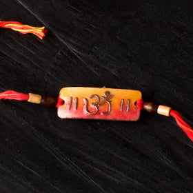 Om Rectangular - Copper Enamel Rakhi by Ekibeki 44