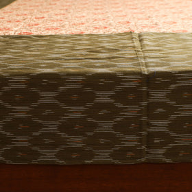 Pochampally Ikat with Kalamkari Patch Cotton Double Bedsheet Set (108 x 90 in) 09