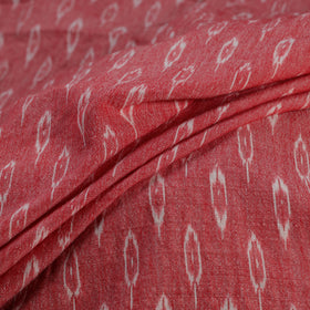 Pink - Exclusive! Pure Handspun Handwoven Pochampally Ikat Cotton x Wool Fabric 07