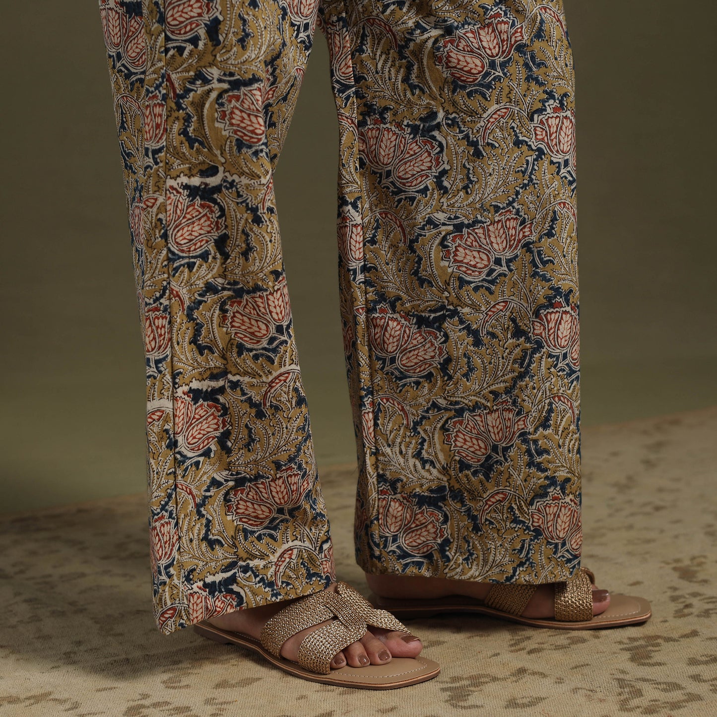 Yellow Pedana Natural Dyed Block Print Kalamkari Co-ord Set 