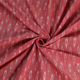 Pink - Exclusive! Pure Handspun Handwoven Pochampally Ikat Cotton x Wool Fabric 07