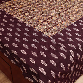 Pochampally Ikat with Kalamkari Patch Cotton Double Bedsheet Set (108 x 90 in) 10