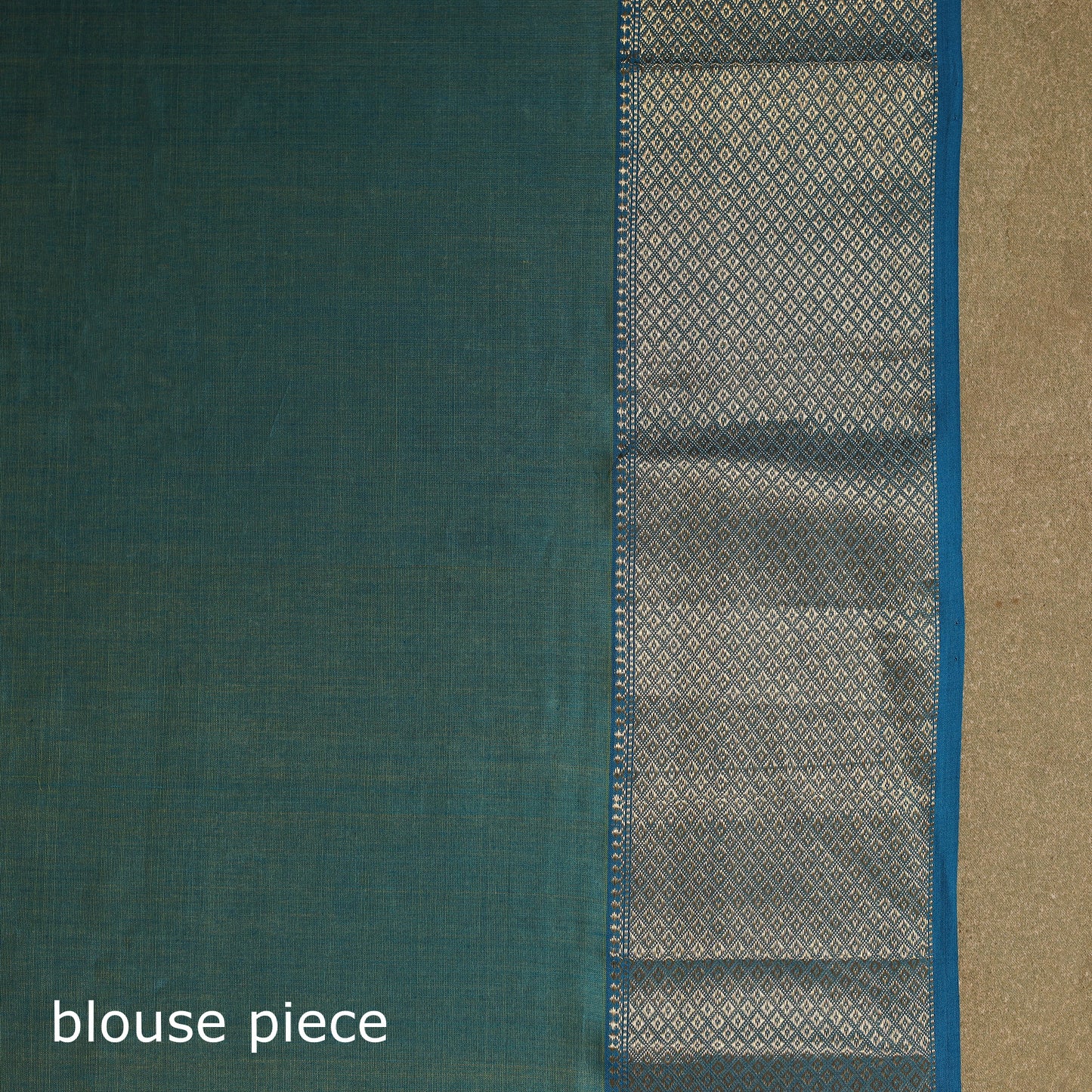 Green - traditional handloom zari work silk maheshwari