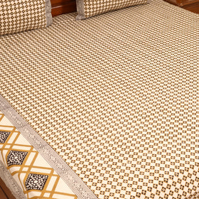 Bagru Hand Block Print Natural Dyed Cotton Double Bedsheet Set (108 x 90 in) 13