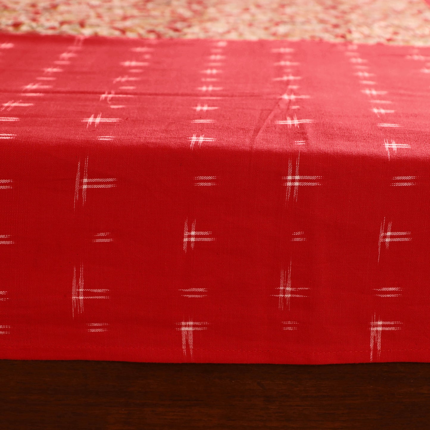 Pochampally Ikat with Kalamkari Patch Cotton Double Bedsheet Set (108 x 90 in) 12