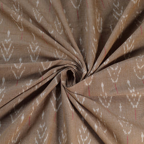 Beige - Exclusive! Pure Handspun Handwoven Pochampally Ikat Cotton x Wool Fabric 10