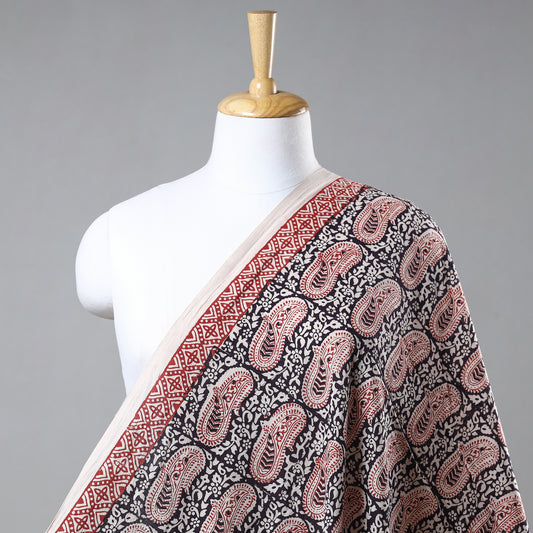 White - Bagh Block Printed Cotton Fabric