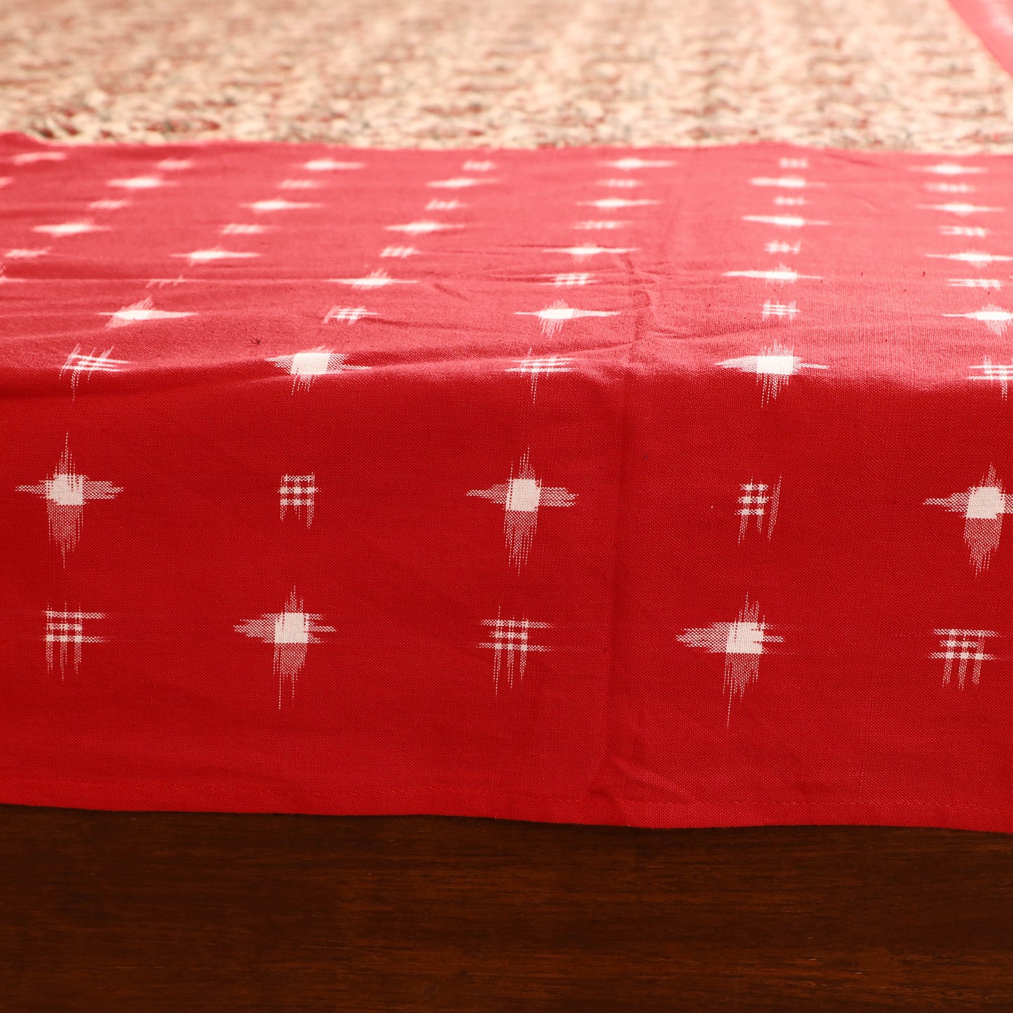 Pochampally Ikat with Kalamkari Patch Cotton Double Bedsheet Set (108 x 90 in) 13