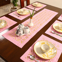 Applique Cut Work Table Runner with Table Mat Set 03