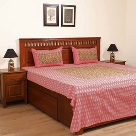 Pochampally Ikat with Kalamkari Patch Cotton Double Bedsheet Set (108 x 90 in) 14
