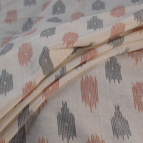 Exclusive! Pure Handspun Handwoven Pochampally Ikat Cotton x Wool Fabric 12
