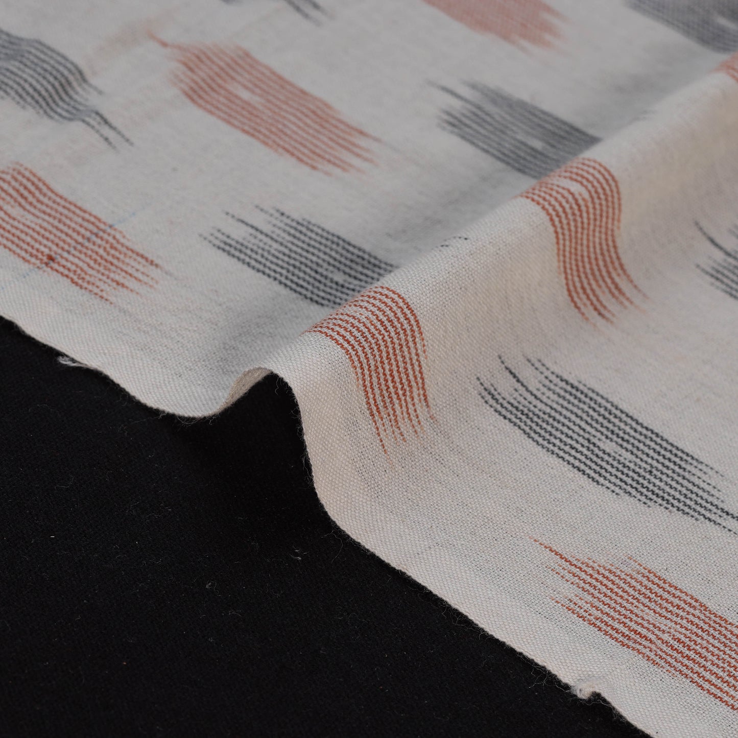 Exclusive! Pure Handspun Handwoven Pochampally Ikat Cotton x Wool Fabric 12