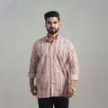 Buy Full Sleeve Cotton Men Multicolor Sanganeri Print Shirt