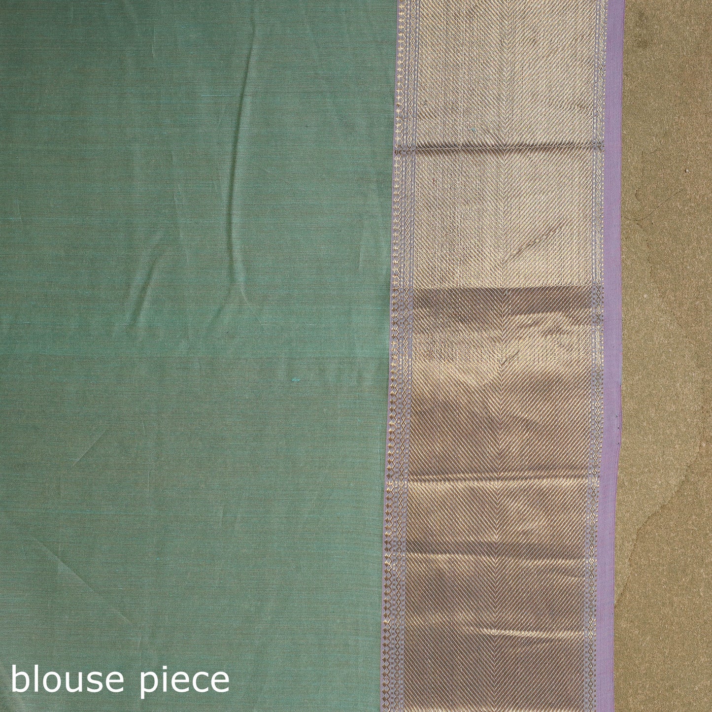 Green - traditional handloom zari work silk maheshwari