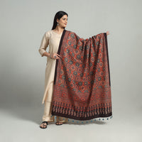 Hand Block Printed Cotton Ajrakh Dupatta 25