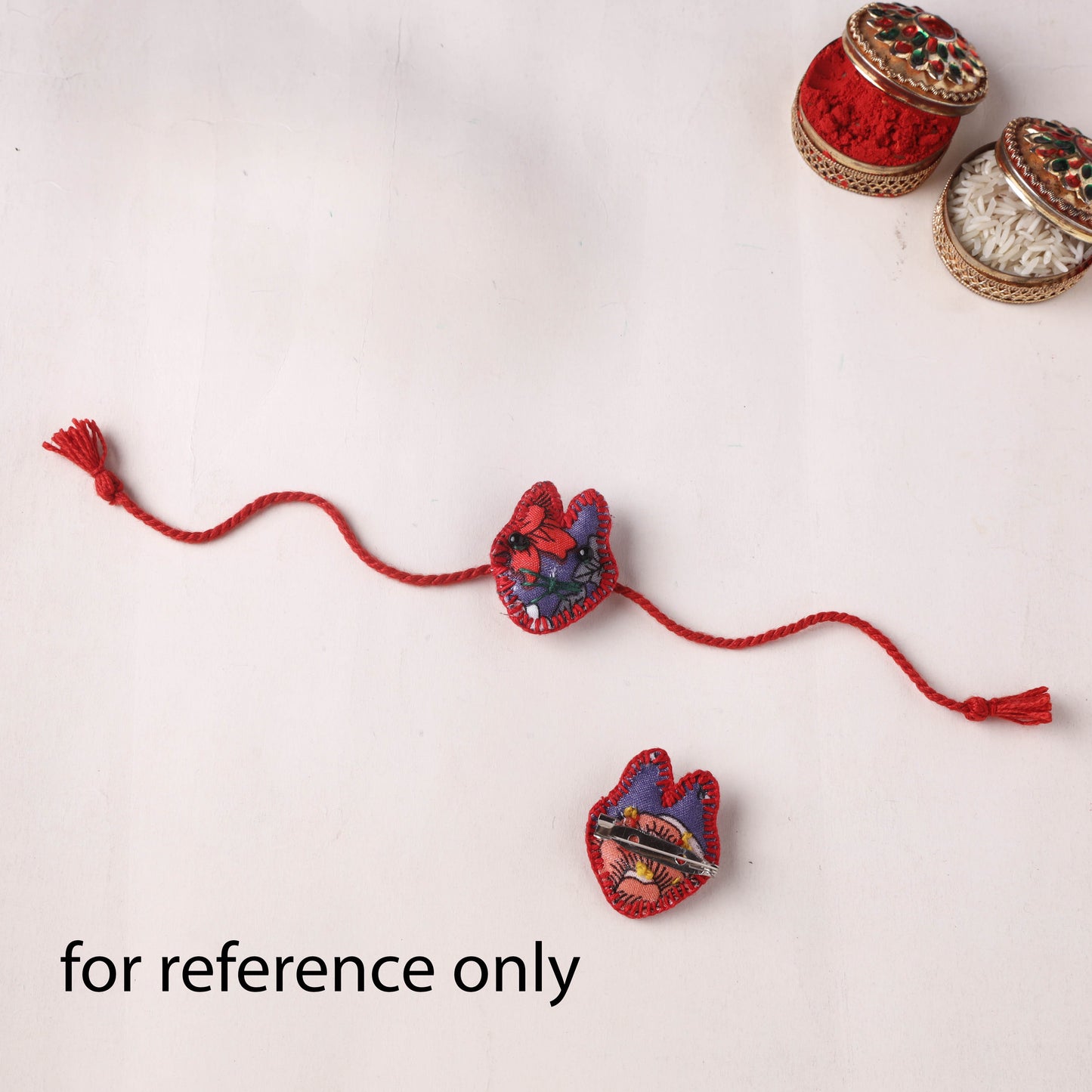 Cat - Handmade Threadwork Kids Rakhi 15