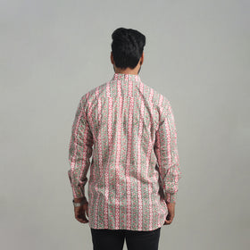 Buy Full Sleeve Cotton Men Multicolor Sanganeri Print Shirt