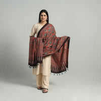 Hand Block Printed Cotton Ajrakh Dupatta 25