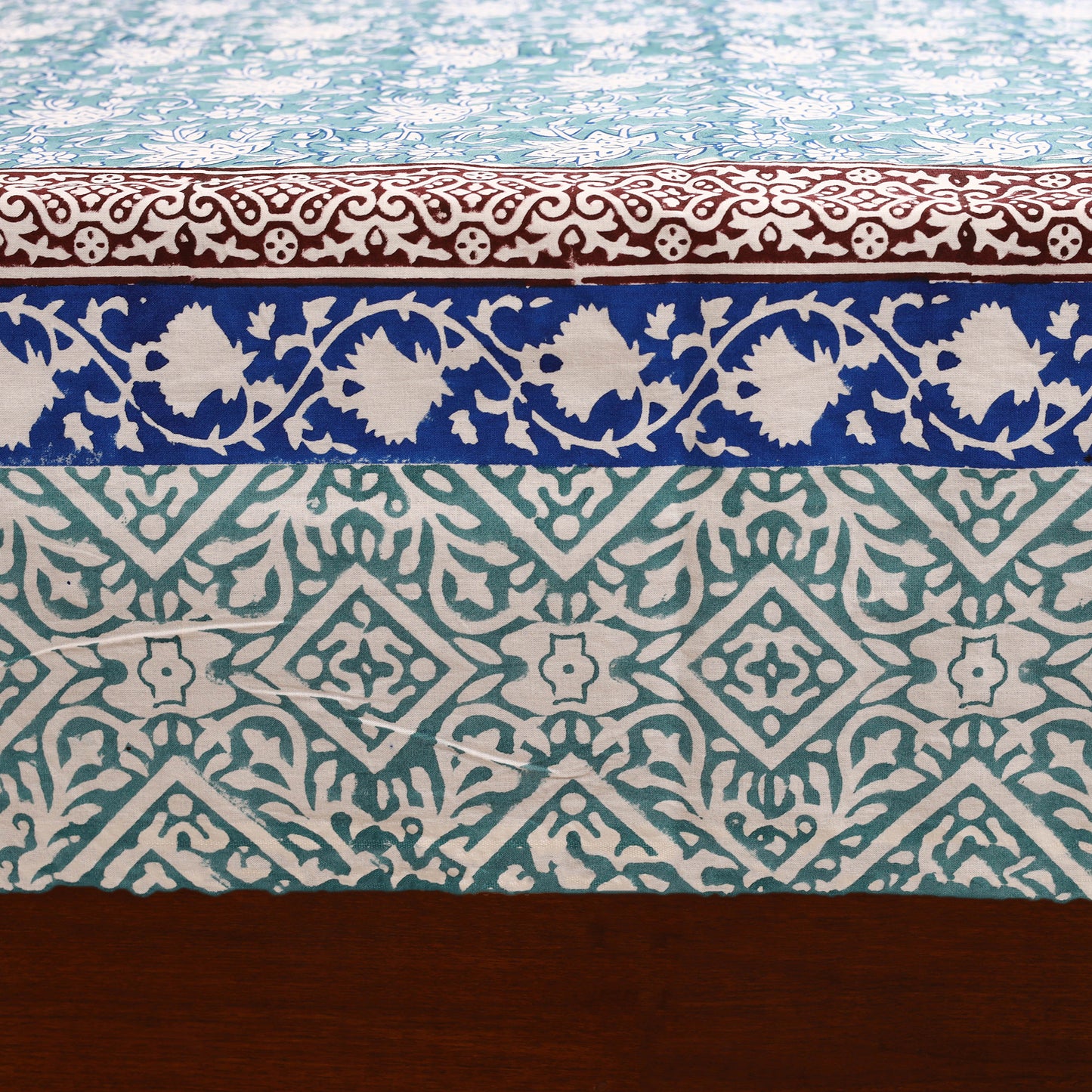 Sanganeri Hand Block Print Cotton Double Bedsheet Set (108 x 90 in) 17