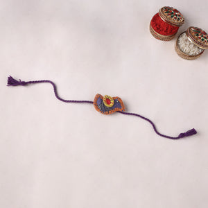 Bird - Reusable Handmade Threadwork Kids Rakhi with Potli (Assorted) 01