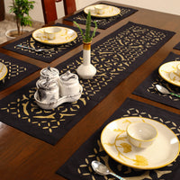 Applique Cut Work Table Runner with Table Mat Set 05