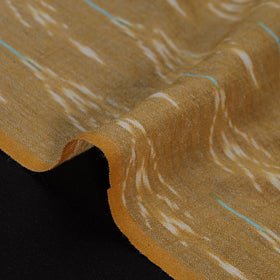 Beige - Exclusive! Pure Handspun Handwoven Pochampally Ikat Cotton x Wool Fabric 14