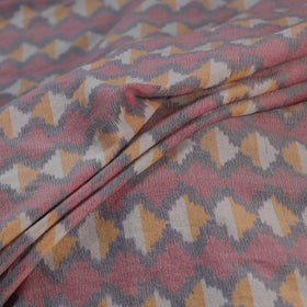Multicolor - Exclusive! Pure Handspun Handwoven Pochampally Ikat Silk x Wool Fabric 16