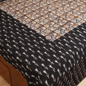Pochampally Ikat with Kalamkari Patch Cotton Double Bedsheet Set (108 x 90 in) 17