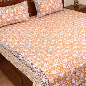 Sanganeri Hand Block Print Cotton Double Bedsheet Set (108 x 90 in) 18