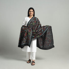  Pure Handloom Silk Bengal Kantha Work Dupatta