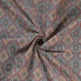Multicolor - Exclusive! Pure Handspun Handwoven Pochampally Ikat Silk x Wool Fabric 17