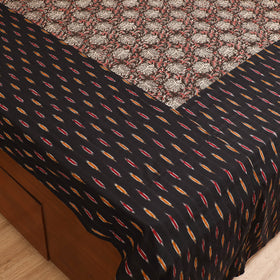 Pochampally Ikat with Kalamkari Patch Cotton Double Bedsheet Set (108 x 90 in) 18