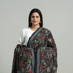  Pure Handloom Silk Bengal Kantha Work Dupatta