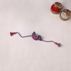 Bird - Reusable Handmade Threadwork Kids Rakhi with Potli (Assorted) 07