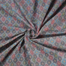 Multicolor - Exclusive! Pure Handspun Handwoven Pochampally Ikat Silk x Wool Fabric 18