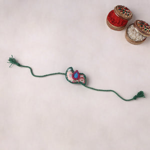 Bird - Reusable Handmade Threadwork Kids Rakhi with Potli (Assorted) 08