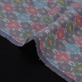 Multicolor - Exclusive! Pure Handspun Handwoven Pochampally Ikat Silk x Wool Fabric 18