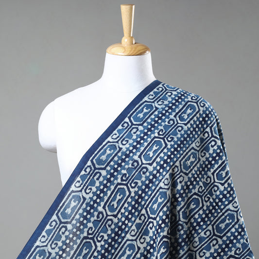 Blue - Indigo Hand Block Printed Cotton Fabric