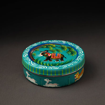  Banaras Handpainted Stainless Steel Roti Box