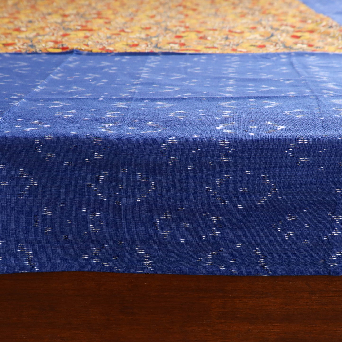 Pochampally Ikat with Kalamkari Patch Cotton Double Bedsheet Set (108 x 90 in) 19