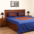 Pochampally Ikat with Kalamkari Patch Cotton Double Bedsheet Set (108 x 90 in) 20