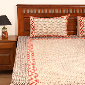 Bagru Hand Block Print Natural Dyed Cotton Double Bedsheet Set (108 x 90 in) 19