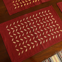 Applique Cut Work Table Runner with Table Mat Set 07