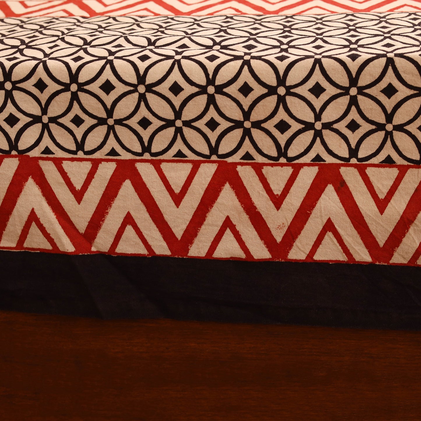 Bagru Hand Block Print Natural Dyed Cotton Double Bedsheet Set (108 x 90 in) 19