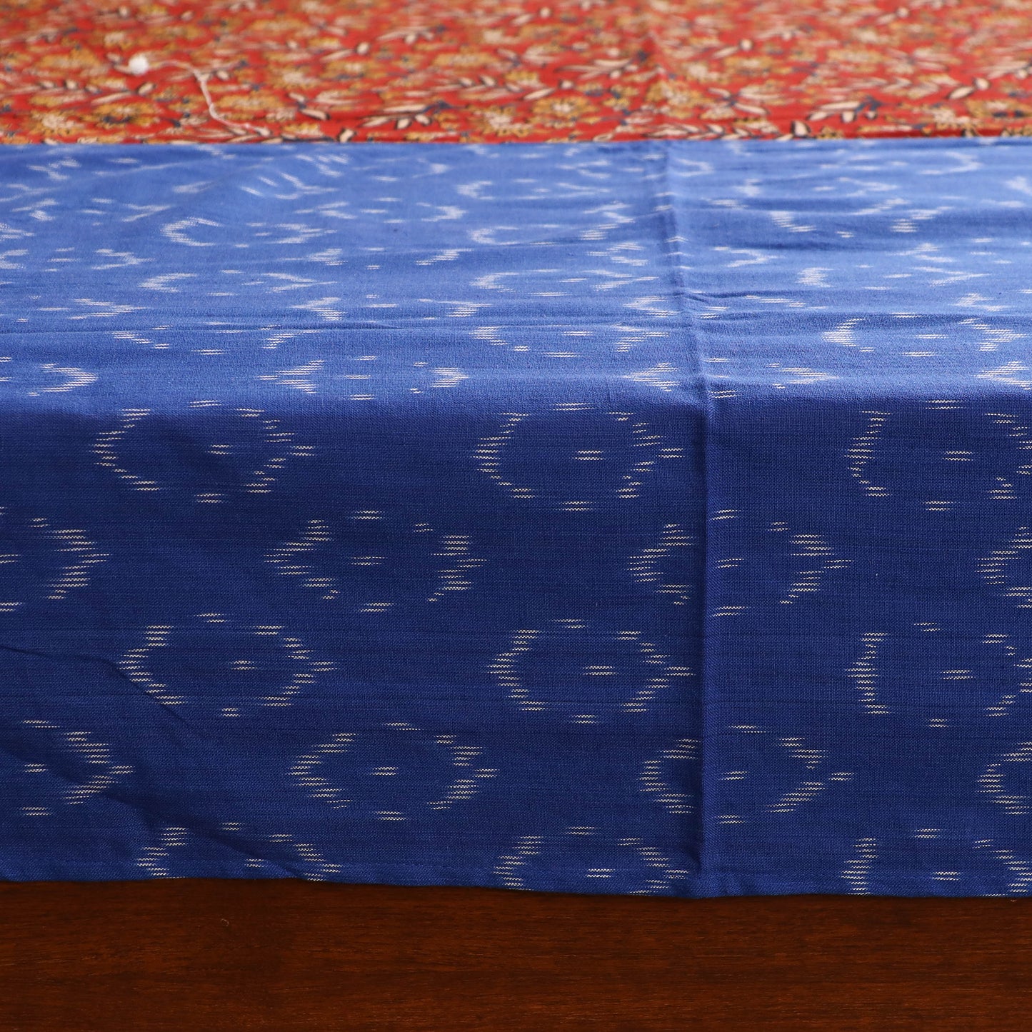 Pochampally Ikat with Kalamkari Patch Cotton Double Bedsheet Set (108 x 90 in) 20