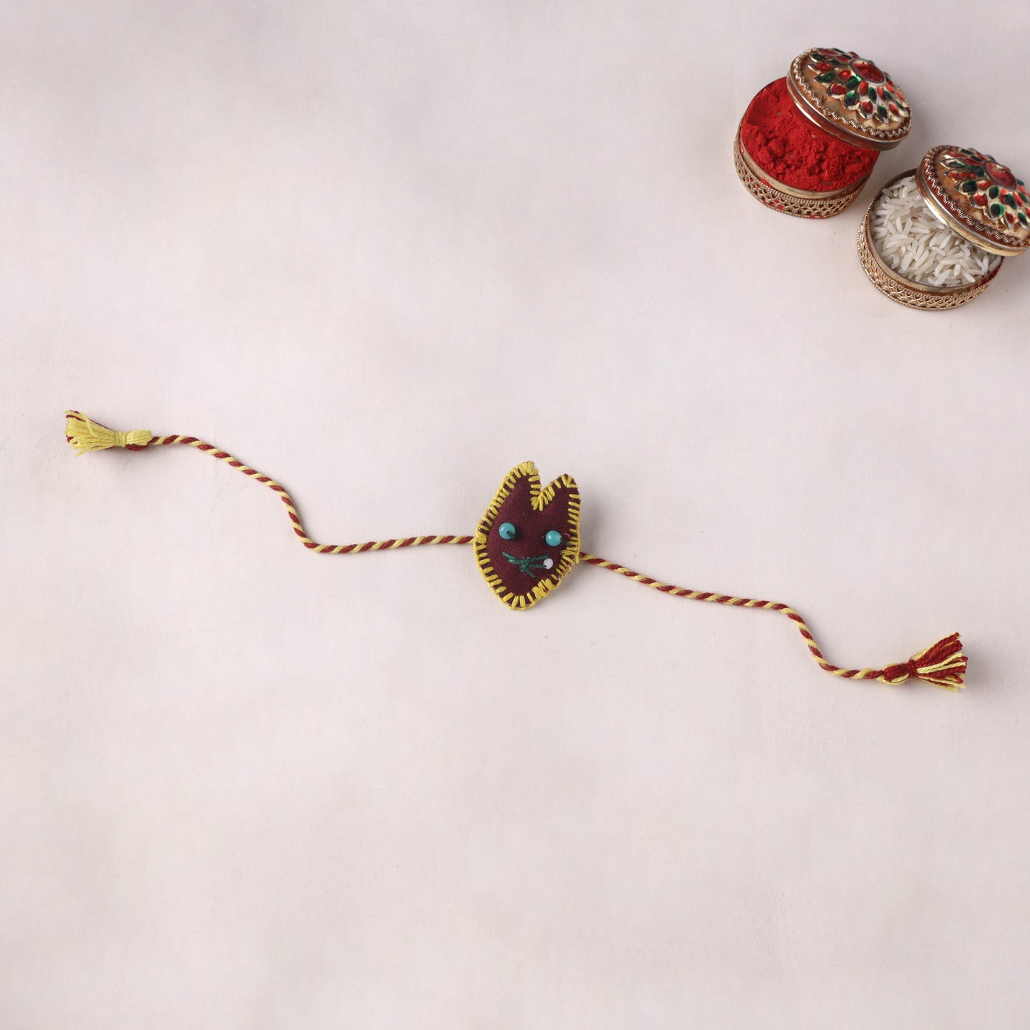 Cat - Handmade Threadwork Kids Rakhi (Assorted) 13