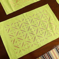 Applique Cut Work Table Runner with Table Mat Set 09