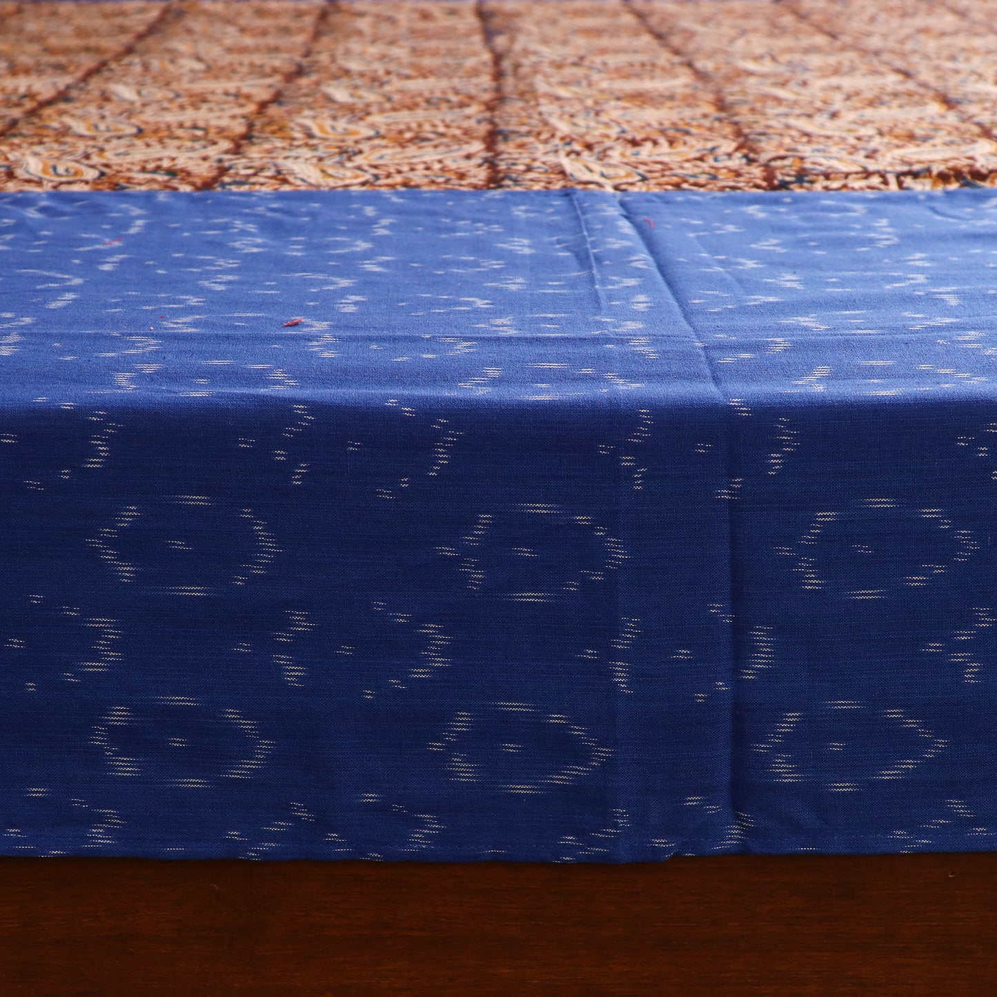 Pochampally Ikat with Kalamkari Patch Cotton Double Bedsheet Set (108 x 90 in) 21